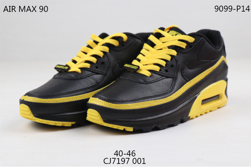 2020 Men Off-white Nike Air Max 90 Black Yellow Shoes
